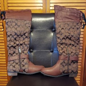 Coach Brown Flat Boots